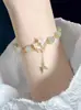 Explosiones abanico mariposa imitación jade Hetian pulsera diseño pequeño y fresco pulsera antigua versátil para novias