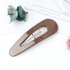 Pin para flequillo de color caramelo para niña coreana, combina con todo, temperamento dulce de estudiante, pin para flequillo con cabello suelto, rostro brillante, moda, pin lateral