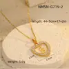 Collar de 26 letras inglesas transfronterizo acero inoxidable chapado en oro de 18K circonita colgante de corazón collar joyería al por mayor