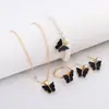 Exclusivo transfronteiriço para novo bracelete de pérolas colar novos brincos da moda brincos de borboleta 5 conjuntos moda atacado