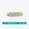 Al por mayor Versión Coreana Creativo Doble Colgante Patrón Ojo del Diablo Aleación con Goteo de Aceite Collar Pulsera Colgante Joyería Accesorios DIY