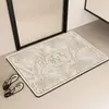 Alfombrilla de Piso para Baño del Hogar, Absorbente de Tierra de Diatomeas, Secado Rápido, Antideslizante, Alfombrilla para Pies, Alfombrilla de Ambiente para Bañera, Alfombrilla de Piso Limpiable Sin Lavado