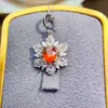 Venta al por mayor de fábrica Popular Colgante de Granate Natural Plata S925 Incrustado Piedra Principal 5*7 Fábrica de Joyería Venta Directa