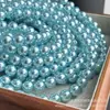 Contas soltas coloridas de alta qualidade com imitação de pérola de cristal Swarovski, com furos retos, contas redondas para acessórios de joias DIY feitos à mão, transfronteiriças