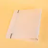 Carpeta de anillas de plástico PP translúcido esmerilado con láser A4A5A6 de 6 agujeros, cubierta para agenda manual
