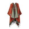Xale Estilo Étnico de Imitação de Caxemira para Outono e Inverno Manto Grande para Turismo em Yunnan Manto Lenço Espesso Manta para Quarto com Ar Condicionado Quente
