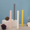 Vela Ins Colorida Padrão Vertical Dentado Morandi com Base Vertical Vela para Celebração de Banquete de Casamento Cera de Soja