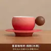 Conjunto Criativo de Xícara e Pires de Cerâmica para Café, Caixa de Presente de Alto Padrão, Lembrança com Logotipo, Xícara de Café com Alça de Madeira Especial, Presente Prático