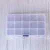 Caixa de armazenamento transparente de plástico PP com 15 compartimentos Ferragens fusíveis equipamentos de pesca botões joias multi-compartimento fábrica de Yiwu