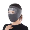 Máscara de Ciclismo de Inverno à Prova de Vento Quente Proteção Facial Máscara de Rosto Inteiro Proteção contra Frio com Lente Respirável Espessada de Lã para Homens e Mulheres