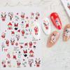 Pegatinas para uñas navideñas transfronterizas, nuevas, de muñeco de nieve y alce, al por mayor.