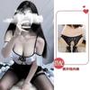 Pijama sexy de talla grande faja de vientre traje de sirvienta lencería sexy uniforme seductor juego de roles sin espalda niña gordita camisón coqueto