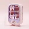 Novo ventilador de ar condicionado simples de verão Carregamento USB Ventilador pequeno de mesa com spray Ventilador de spray de três velocidades de água