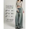 Jeans Vintage de Pierna Ancha Línea A para Mujer, Novedad Primavera 2026 de Cintura Alta Adelgazantes Holgados con Caída Larga hasta el Suelo