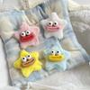 Horrible linda estrella de peluche pasador corazón de niña divertido divertido nicho flequillo clip lateral boca de salchicha lindo pasador roto