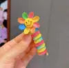 Diadema de Cable de Teléfono Rizado para Niños Arcoíris de Dibujos Animados Colorida 2025 Nuevos Accesorios para el Cabello Buena Elasticidad Cola de Caballo Alta Elasticidad