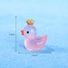 Micro paisagem bonito luminoso Coroa pequeno pato amarelo boneca Musgo tanque de peixes decoração da paisagem acessórios pequenos ornamentos