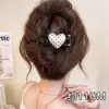 Presilha de Cabelo Torcida com Contas Redondas Elegante para Mulheres 2026 Novo Modelo Grampo de Cabelo de Alta Qualidade Presilha de Tubarão para a Parte de Trás da Cabeça Acessório de Cabelo