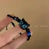 """Tianku Xiaomeow""" Diseño de Nicho en Instagram Pulsera Trenzada de Gatito Negro Divertido Regalo de Pareja para Mejor Amigo~