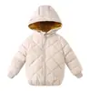 Chaqueta de plumas para niños 2024 Otoño e Invierno Nuevo Estilo para Niños y Niñas Bebé Pequeño y Mediano Ropa de Abrigo de Algodón para Niños Exportación Terciopelo Cálido Ropa de Abrigo de Algodón