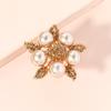 Anillo Abierto de Lujo Ligero Retro de Moda, Estilo Coreano y Japonés, Anillo Exagerado de Alta Gama con Diseño Floral de Pedrería y Perlas