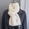 Bufanda de Cachemir Cepillado Dopamina Alta Lujo Alta Calidad para Mujer de Longitud Media Lana Cálida Moda Bufanda Súper Hermosa en Invierno