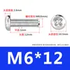 Tornillos de Acero Inoxidable 316 Tornillos de Cabeza Redonda con Ranura Cruzada Tornillos de Cabeza Pan Tornillos para Máquina Tornillos para Alambre M2.5M3M4M5M6M8