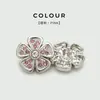 Novos Botões Metálicos Florais Full Diamond Estilo Chinês para Tops, Vestidos, Suéteres, Casacos e Decorações de Peles Femininas