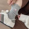 Calcetines de encaje blanco para mujer, calcetines de longitud media, moda otoño e invierno, estilo japonés JK, calcetines con bordado, medias de verano para mujer
