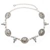 Nueva Cadena de Cintura Metálica para Mujer Estilo Étnico Retro Cadena Corporal Estilo Vaquero del Oeste Americano Cinturón con Colgante de Cabeza de Toro