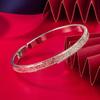 Pulsera Jingdong red abierta lisa esmerilada para mujer amor como estrellas pulsera joven moda pequeña fresca pulsera de estudiante