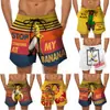Pantalones de Playa para Hombre Divertidos Estampado 3D de Pavo de Pascua Bañador Plátano Burlón Pantalones Cortos Casuales Europeos y Americanos