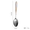 Garfo e Colher de Aço Inoxidável Utensílios de Mesa para Cozinha Garfo de Frutas Colher de Café Utensílios de Mesa Transfronteiriços Garfo para Macarrão Instantâneo Colher de Alto Valor