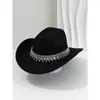 Nuevo Sombrero de Vaquero Occidental con Decoración de Calaveras Estilo Europeo y Americano para Hombres, Sombrero de Sol de Moda Y2K para Mujeres, Sombrero Panamá