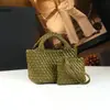 Exquisita Bolsa Tejida 2026 Nuevo Modelo Cadena Cruzada Bolso Madre-Hija Cuero Genuino Bolso de Mujer de Moda Pequeño Tote Bolso de Hombro