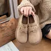 Zapatos Birkenstock de Suela Gruesa Retro Cobertura Total para Mujer Estilo Nuevo de Otoño Zapatos Mocasines Birkenstock de Aumento de Altura para Personas Bajitas