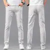 Jeans Casuales Nuevos de Otoño 2026 para Hombre, Pantalones de Negocios Ligeros Azules Rectos Ajustados Nuevos de Otoño para Hombre