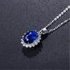 Joyería de estilo coreano colgante de zafiro natural chapado en oro de 18 quilates diamante en forma de huevo diamante gema de color accesorios de moda