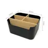 Porta bolígrafos con logo de lote pequeño Organizador de papelería Caja de almacenamiento para escritorio del hogar Caja de almacenamiento para brochas de maquillaje