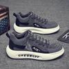 Sapatos Masculinos 2025 Tendência Casual Esportivos para Corrida Tênis Versátil Sola Grossa Aumenta Altura Confortáveis Sapatos de Pai Malha Respirável