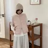 Chaqueta Ligera de Algodón Acanalado para Mujer de Venta Caliente 2026 Otoño/Invierno Nuevo Chaleco con Cuello Alto Estilo Corto para Personas Petites Chaleco Cálido de Abrigo