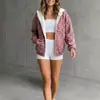 Moda europea y americana transfronteriza para mujer 2026 sudadera con capucha y cremallera estampado de leopardo chaqueta cárdigan suelto casual de manga larga