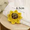 Girassol de Tecido Multicor 3D Artesanal Algodão Linho Acessórios de Cabelo Girassol Broches Sapato Roupa Bolsa Embalagem Acessórios Decorativos