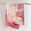 Nuevo Estilo Girly Bufanda de Imitación Cachemir de Doble Cara para Invierno Tamaño Grande Espesa Cálida Bufanda Chal Atmósfera de Otoño e Invierno