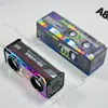 A88 Alto-falante Bluetooth Sem Fio Mecha de Anel Duplo Estilo Cyberpunk Luz Colorida V8 Subwoofer Portátil para Exterior