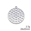 28X25Mm/33X30Mm Pingente Redondo Multicor com Vários Furos Acessórios Atacado Materiais de Acessórios DIY