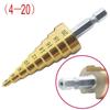 Punho hexagonal transfronteiriço ranhura reta banhado a titânio passo broca terno 4-12 / 4-20 / 4-32mm saco de broca de três peças