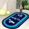 Cuerda de Saltar Fitness Alfombrilla Insonorizada Amortiguadora de Impactos Alfombrilla de Entrenamiento de Barro de Diatomeas Alfombrilla de Yoga Interior para el Hogar Antideslizante Silenciosa Alfombrilla Ovalada para el Suelo
