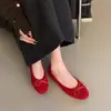 Primeiro Encontro Sapatos baixos delicados de estilo francês sazonais, bico redondo, corte baixo, mocassins de camurça, mocassins retrô com estampa de leopardo para outono, mocassins elegantes femininos