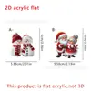 Payaso Lindo de Navidad Acrílico 2D Llavero Colgante para Mochila de Coche Accesorios de Decoración Festiva